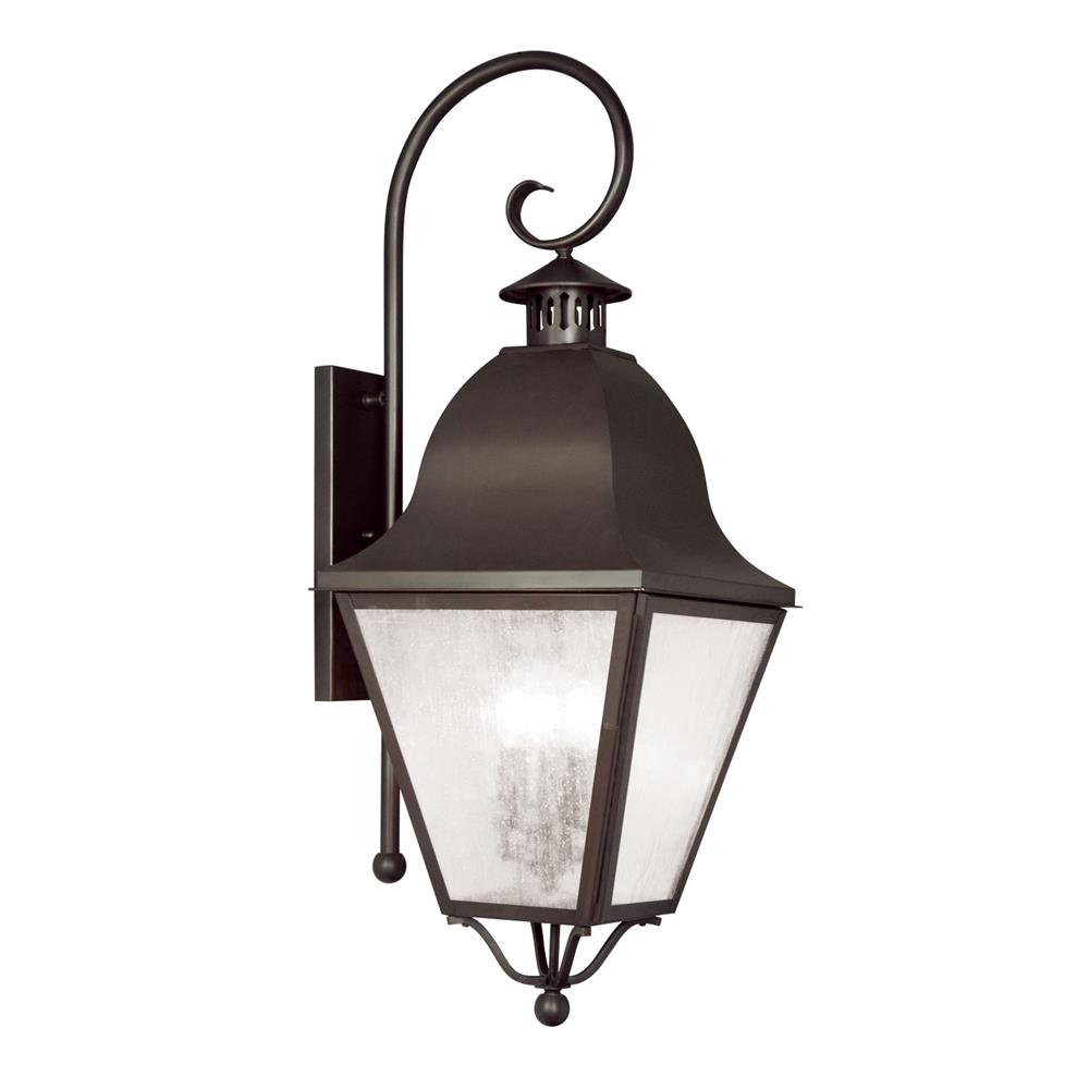 Livex Lighting 2558-07 Amwell Outdoor Wall Lantern in Bronze 